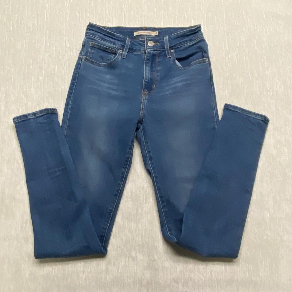 Levi's 721 High Rise Skinny Jeans Womens 25 Blue Denim Cotton Medium Wash Trendy